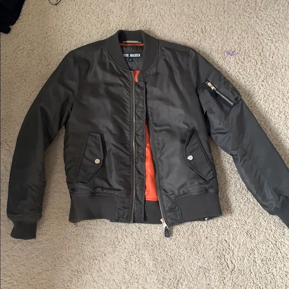 steve madden green bomber jacket